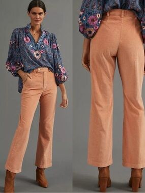 LEVIS Math Club Cropped Flare Orange Corduroy Pants